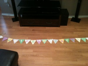 This banner hung in their living room for three months before moving to the baby's room. So glad they loved it!