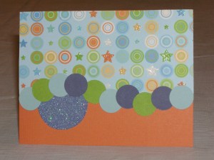 The dots went with the cool paper. I could write anything in there...hi, thanks, birthday