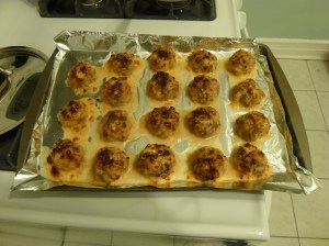 Meatballs cooked