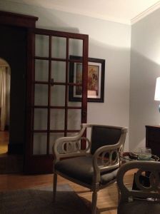 painting behind french door